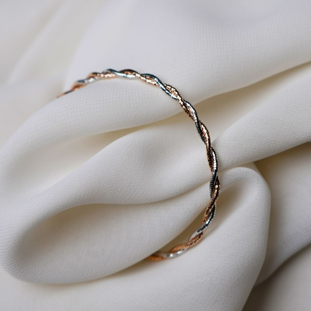 Modern Twisted Rope Bracelet in 14k Yellow Gold - Filigree Jewelers